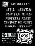 All Ages, Empire Slum, Brothers Beard, Tonight We Fight (vegas), Global Affront 