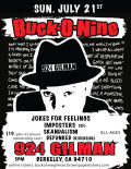 Ska Night:  Buck-o-nine, Jokes For Feelings, Imposters (sf), Skandalism, Defunked