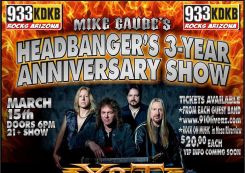 93.3 KDKB and Mike Gaube's Headbangers 3 year anniversary show Featuring Y&T's 40th Anniversary tour!