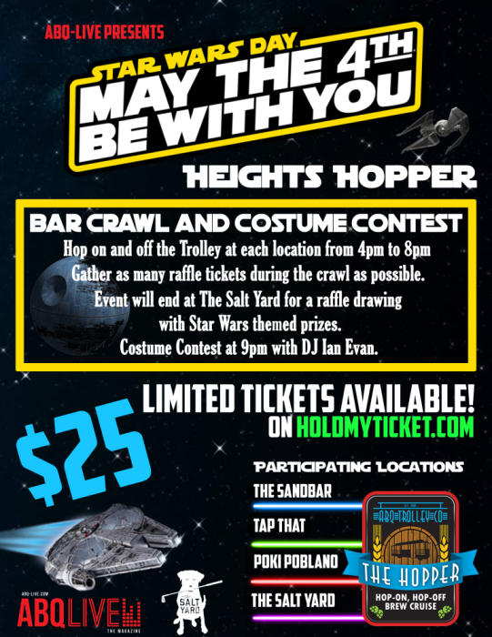 Abq Trolley Co May The Fourth Pub Crawl Presented In Tour