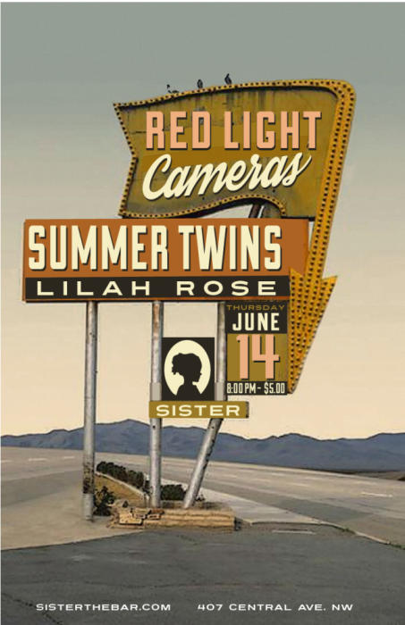 Summer Twins + Lilah Rose + Red Light Cameras! @ Sister Albuquerque, NM -  June 14th 2018 8:00 pm