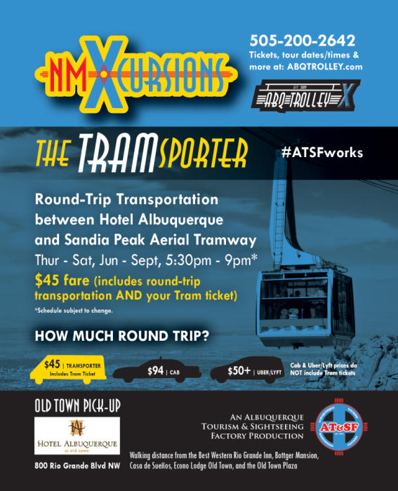 Abq Trolley X Tramsporter Round Trip Transportation To Sandia