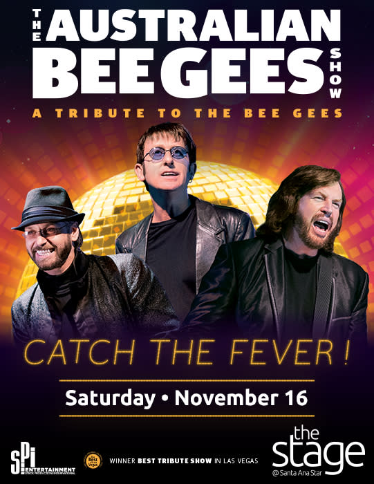 Kong Lear pop Egenskab The Australian Bee Gees- A Tribute to the Bee Gees @ The Stage at Santa Ana  Star Casino Hotel Bernalillo, NM - November 16th 2019 7:00 pm