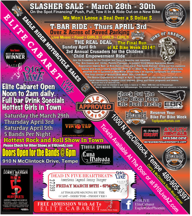Arizona Bike Week At 910 Live March 29th Bench Warrant