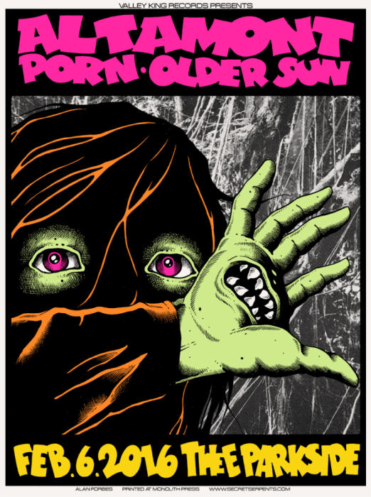 Porn On Acid - Altamont (Members of Melvins/Acid King), Porn (Melvins/Faith No More),  Older @ Thee Parkside San Francisco, CA - February 6th 2016 9:00 pm