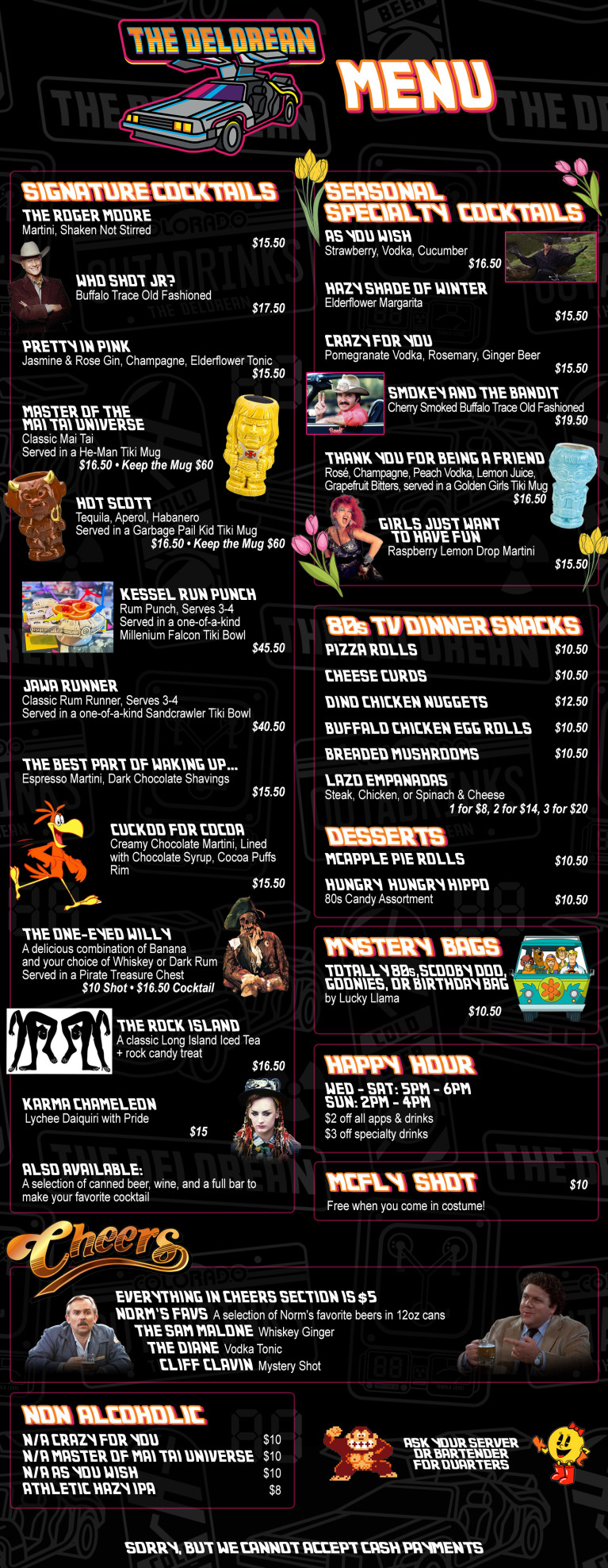 Denver Delorean Menu