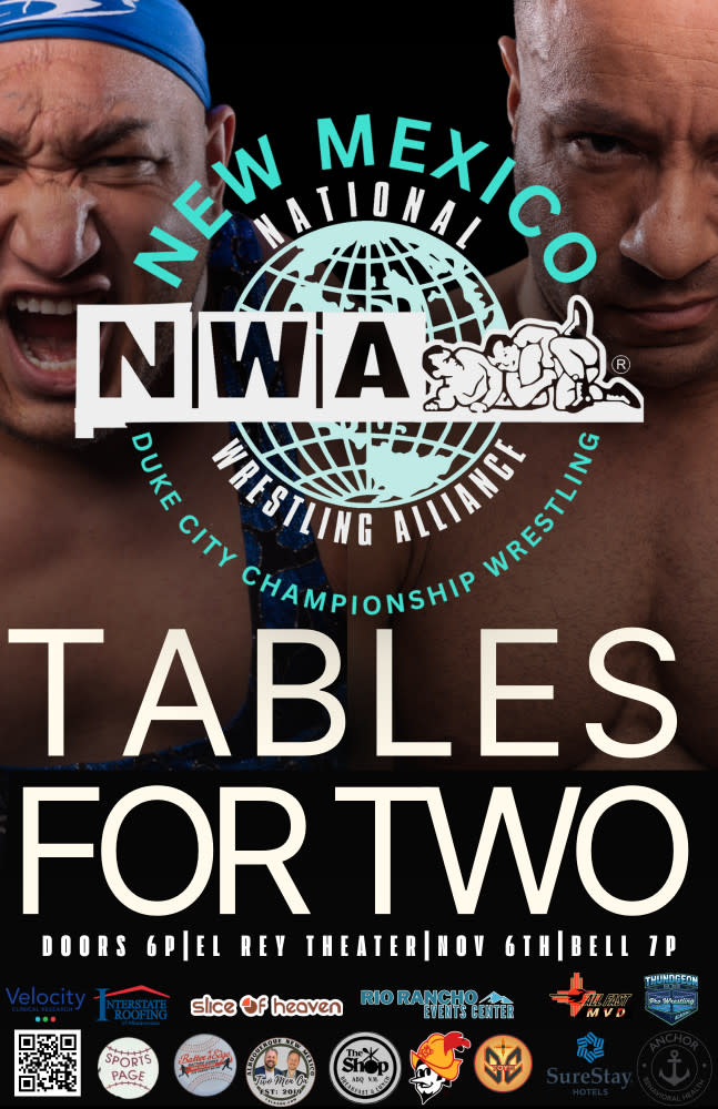 NWA New Mexico: Duke City Championship Wrestling Presents: Tables for Two Flyer