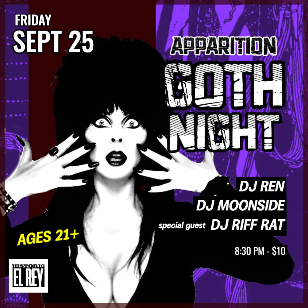 Apparition Goth Night - DJ Ren + DJ Moonside + special guest DJ RIff Rat