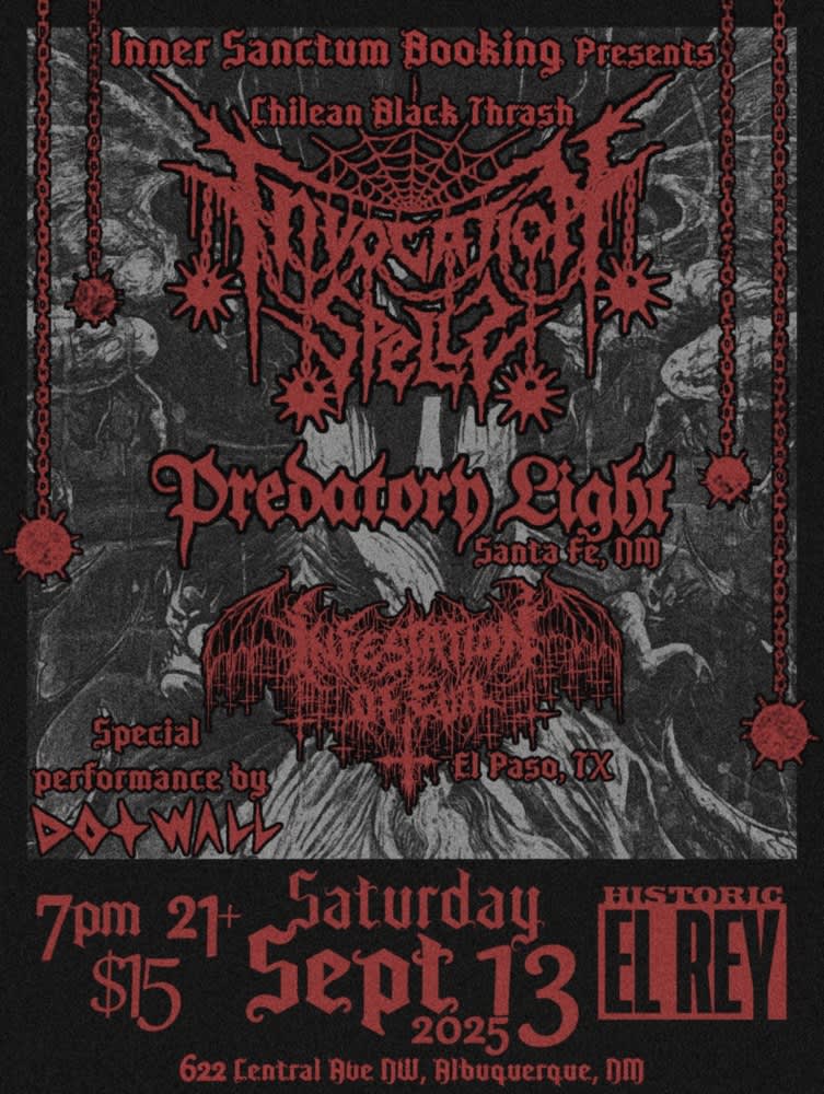 INVOCATION SPELLS * PREDATORY LIGHT * INFESTATION OF EVIL * DOT WALL