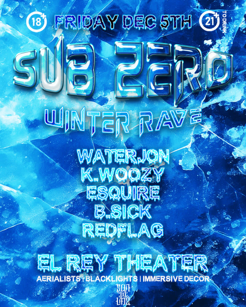 SUB ZERO WINTER RAVE                    WATERJON* K.WOOZY * ESQUIRE * B.SICK * REDFLAG