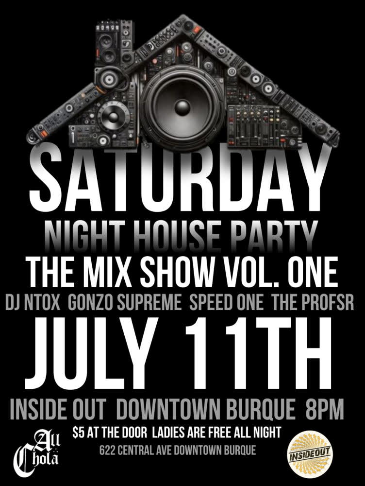 Saturday Night House Party * Featuring Speed One * DJ NTOX * GONZO SUPREME * THE PROFSR