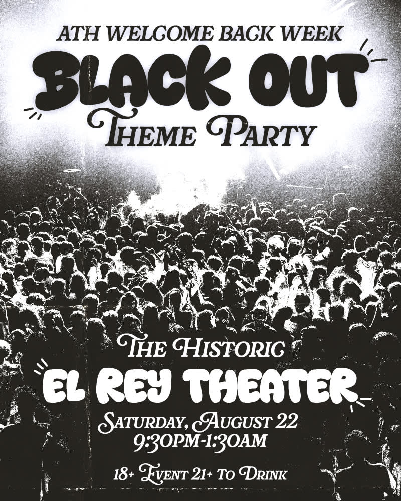 ATH Welcome Back Week Blackout Theme Party