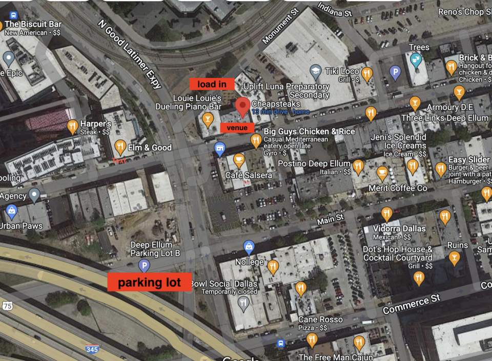 Band Parking Map