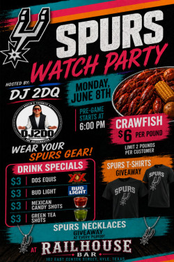 San Antonio Spurs Watch Party and Crawfish Boil!