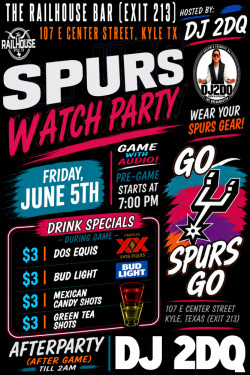 San Antonio Spurs Watch Party and Crawfish Boil!