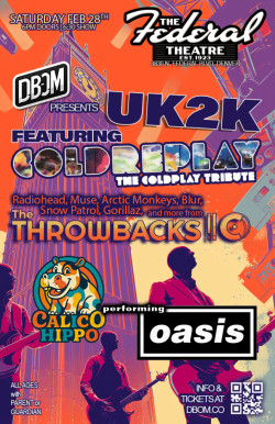 UK2K! Tributes to COLDPLAY, OASIS, GORILLAZ, RADIOHEAD, MUSE + MORE!