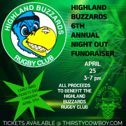 HIGHLAND BUZZARDS 6TH ANNUAL RUGBY FUNDRAISER 