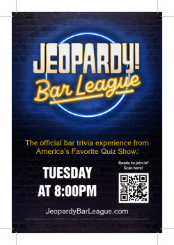 JEOPARDY! Bar League at The Railhouse