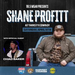 99.5 WGAR & SURFSIDE PRESENT SHANE PROFITT 