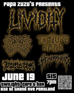Lividity w/ Burt Bacharach, Torture Rack, Hemorrhoid, Truculence