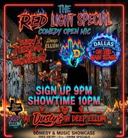 Comedy open mic every Tuesday 