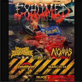 Exhumed * Oxygen Destroyer * No/Mas * G.A.S.M.  Flyer