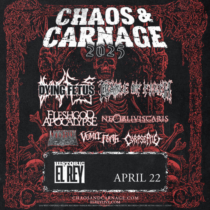 Chaos & Carnage 2025 featuring co-headliners Dying Fetus and
