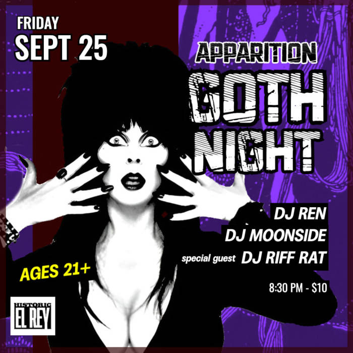 Apparition Goth Night - DJ Ren + DJ Moonside + special guest DJ RIff Rat