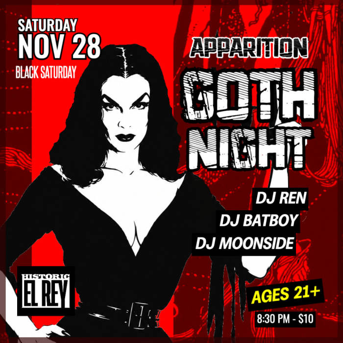 Apparition: Goth Night featuring DJ Ren + DJ Batboy + DJ Moonside