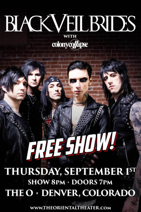 The Oriental Theater - Black Veil Brides