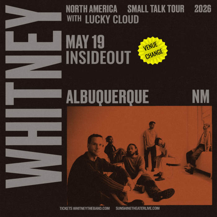 Whitney * Lucky Cloud - venue change 