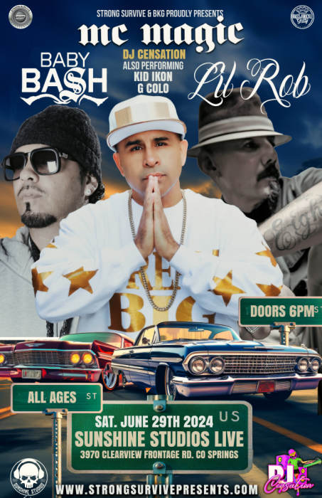 babyl live at 幕張 MC MAGIC / BABY BASH / LIL ROB @ Sunshine Studios Colorado Springs