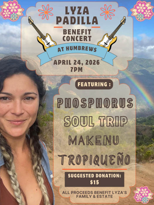 Live music event at Humboldt Brews in Arcata, California celebrating a local life.