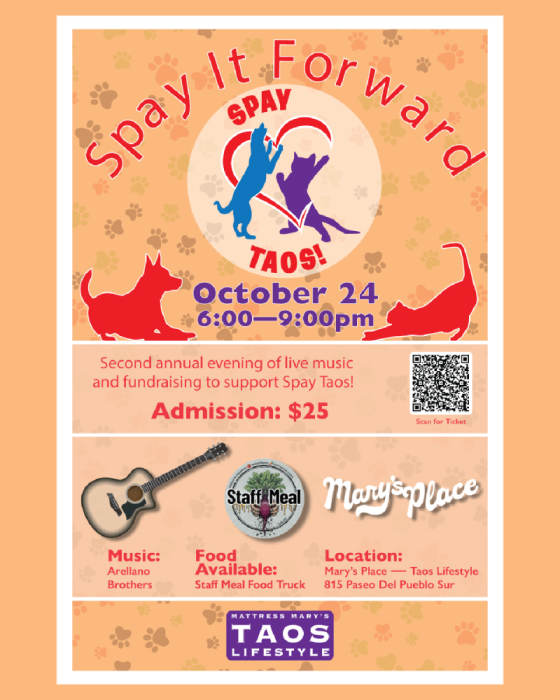 Spay It Forward at Mary's Place flyer
