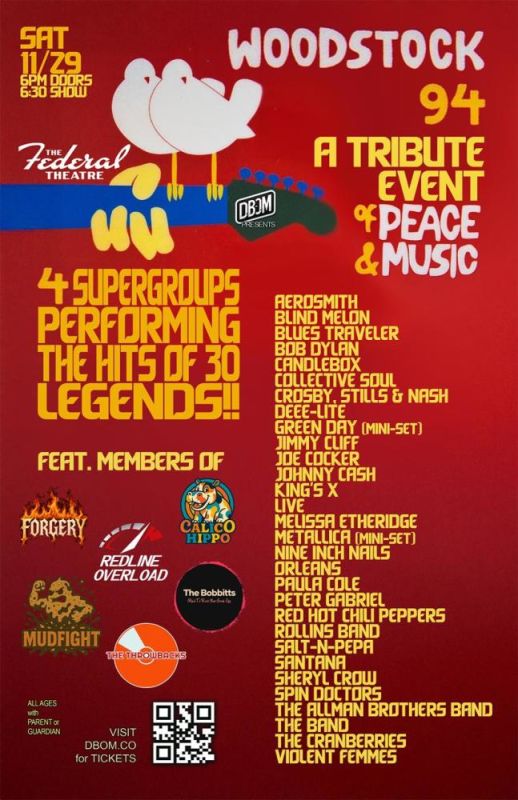 WOODSTOCK 94: A Tribute Event of Peace & Music Denver @ The