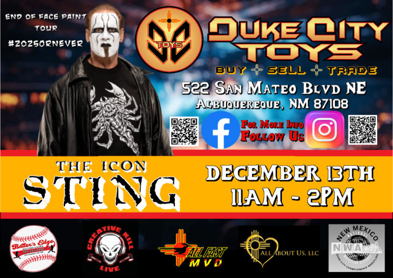Meet The Wrestling Legend - The Icon, Sting! Albuquerque @ Duke